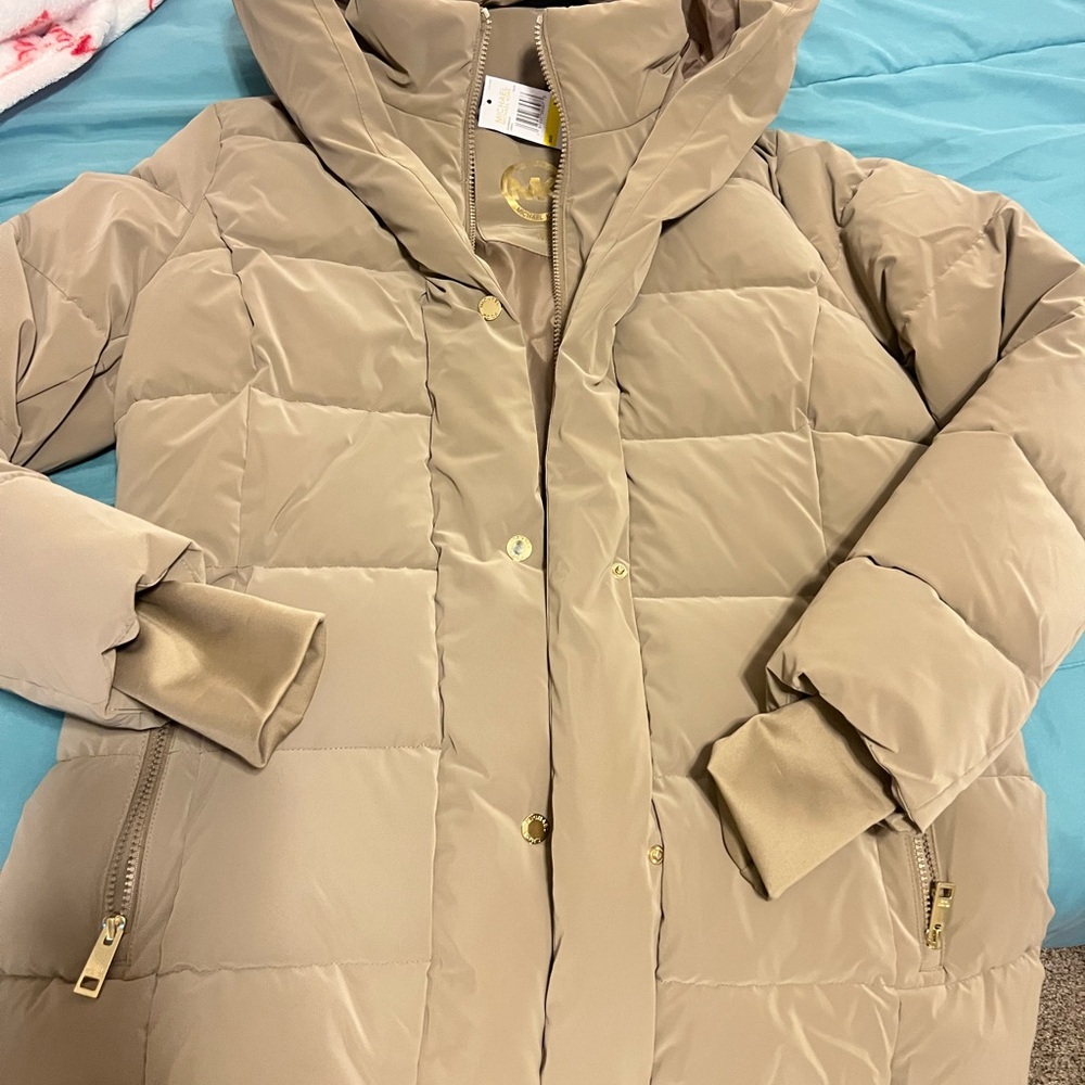 Michael Kors Beige Puffer Jacket